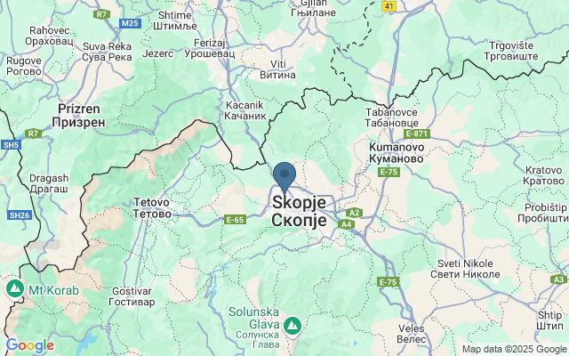Kaart met locatie Markten in Skopje